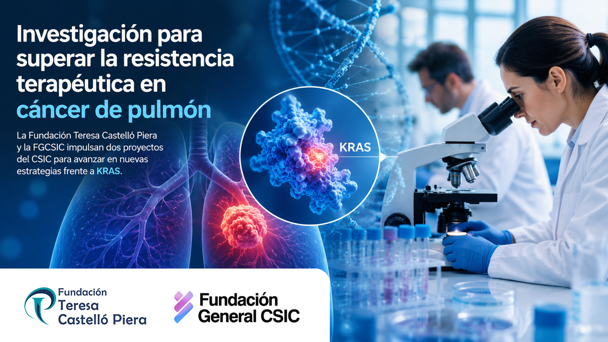 La Fundación Teresa Castelló Piera y la FGCSIC apoyan dos investigaciones sobre cáncer de pulmón