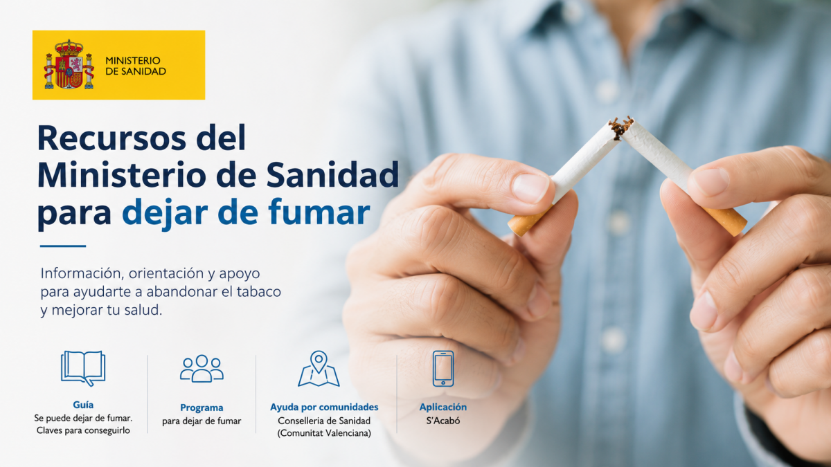 Recursos del Ministerio de Sanidad para dejar de fumar